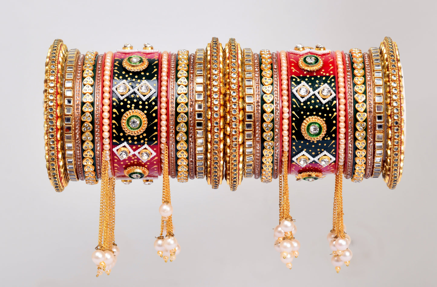 Rajwadi Latkan Multicolor Chuda For Bridal/Dulhan