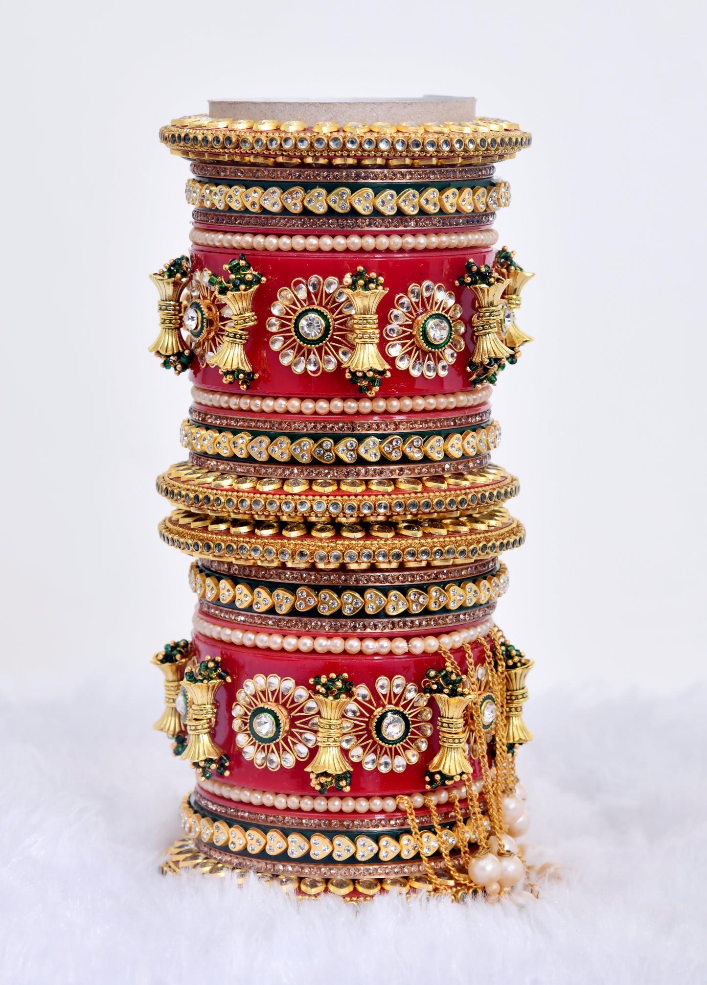 Rajputi Bridal Latkan Chuda Bangles Set For Girls & Women