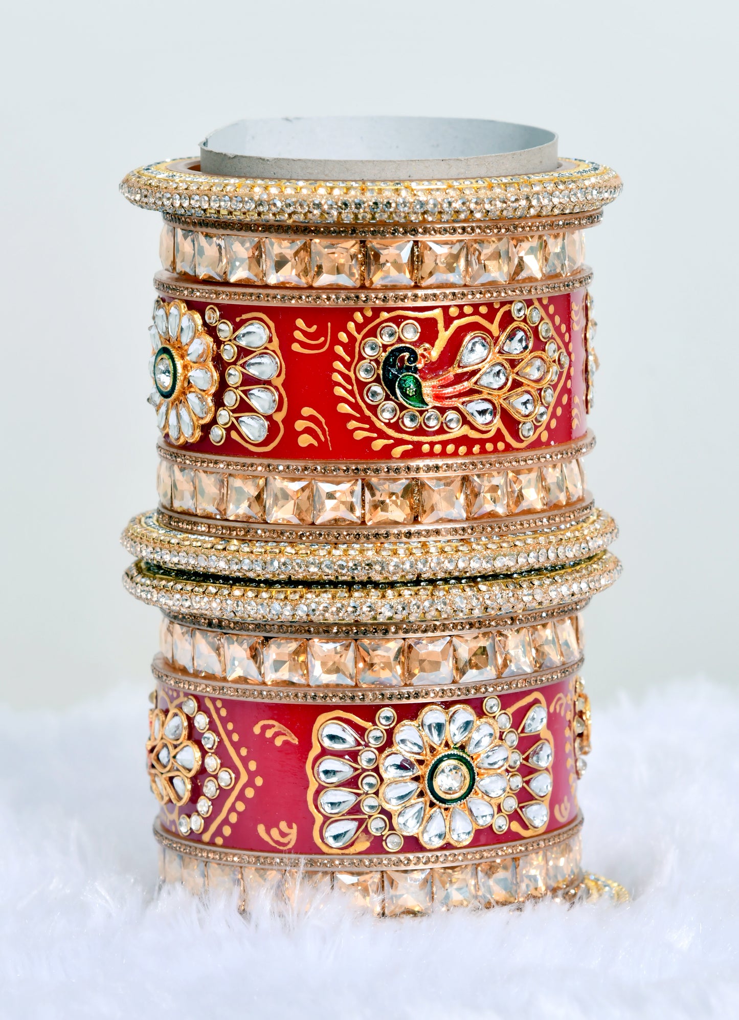 Rajwadi Peacock Design Chuda for Bridal/Wedding
