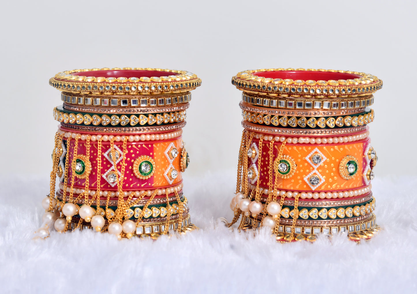 Rajwadi Latkan Multicolor Chuda For Bridal/Dulhan